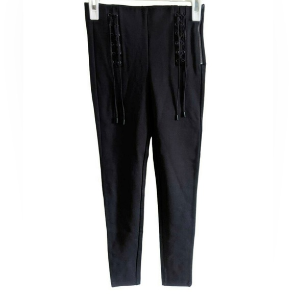 Zara Trafaluc Legging Collection With Laced Up Front Size M - Picture 5 of 5